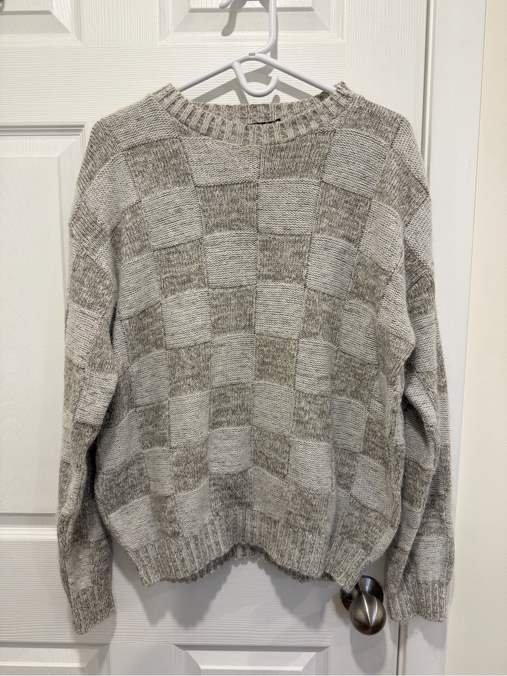 Vintage Checker Knit Sweater